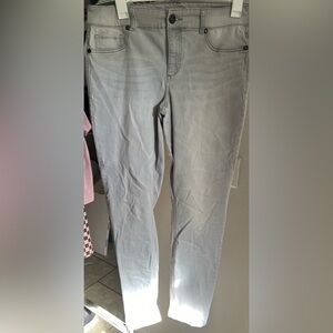 Light wash gray Maurice’s pants.